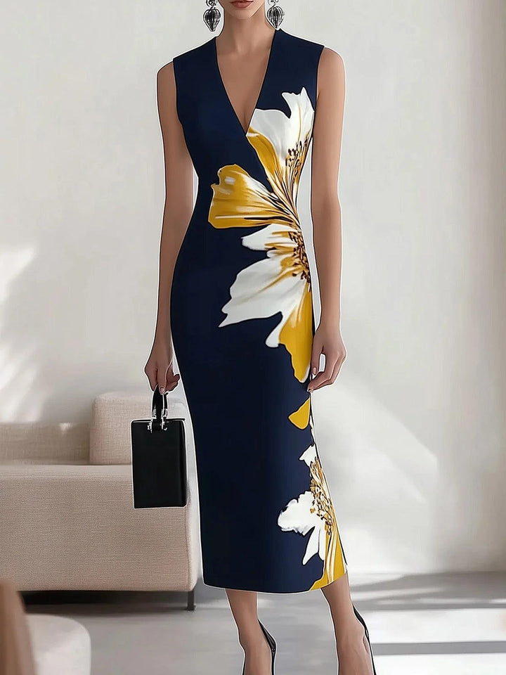 Lily | Abito Midi Elegante da Lavoro per Festival Glam da Spiaggia