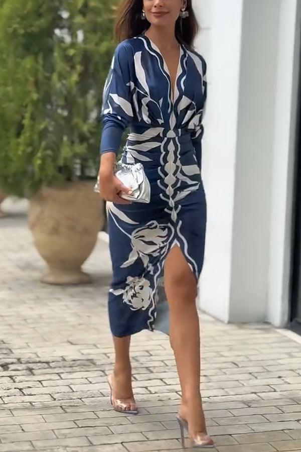Eva | Abito Midi Dolman Stampa Unica Sun Escape