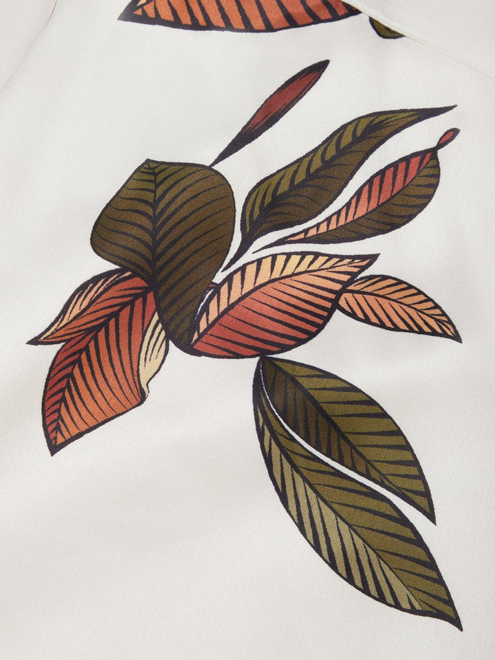 Judy | Abito Midi in Satin a Manica Corta Bianco