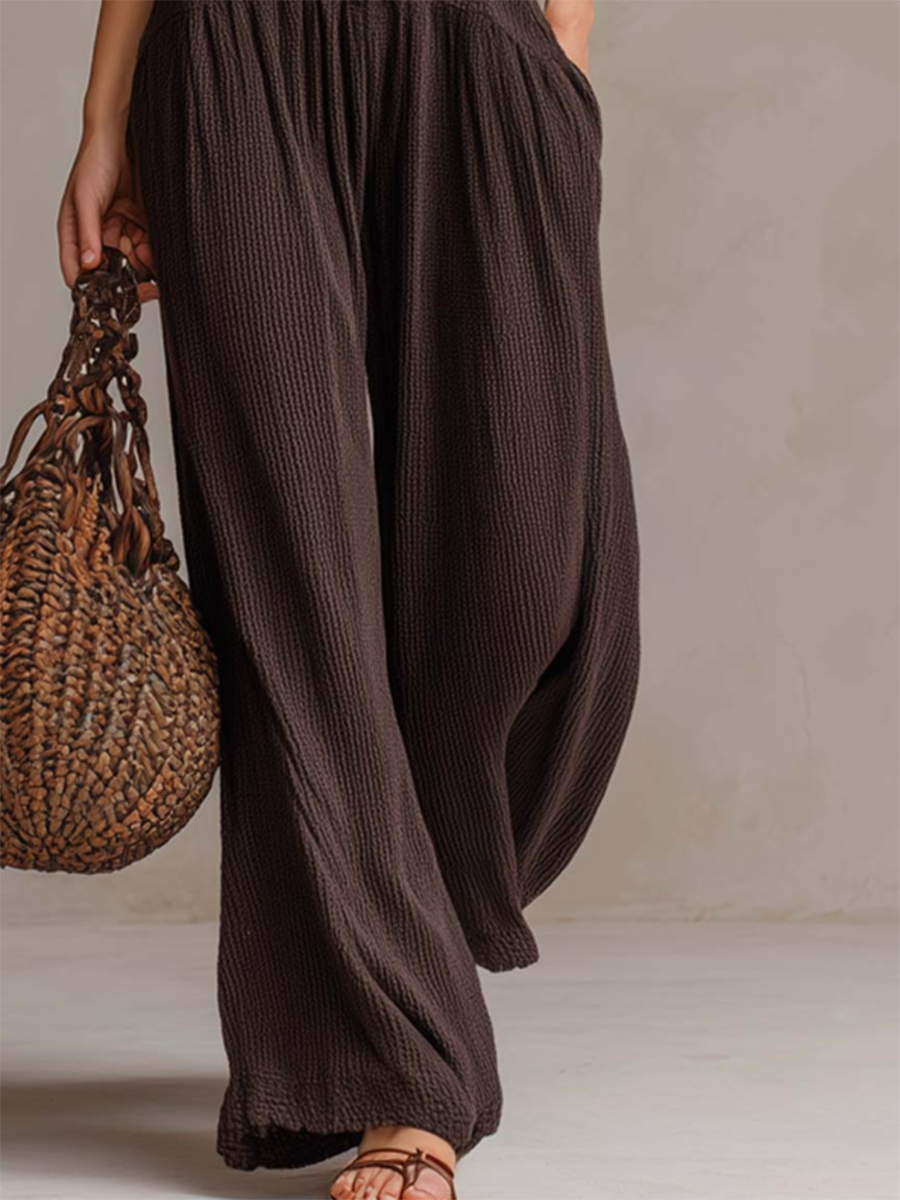 Chic & Cozy Tuta in Maglia con Volant e Scollatura a V