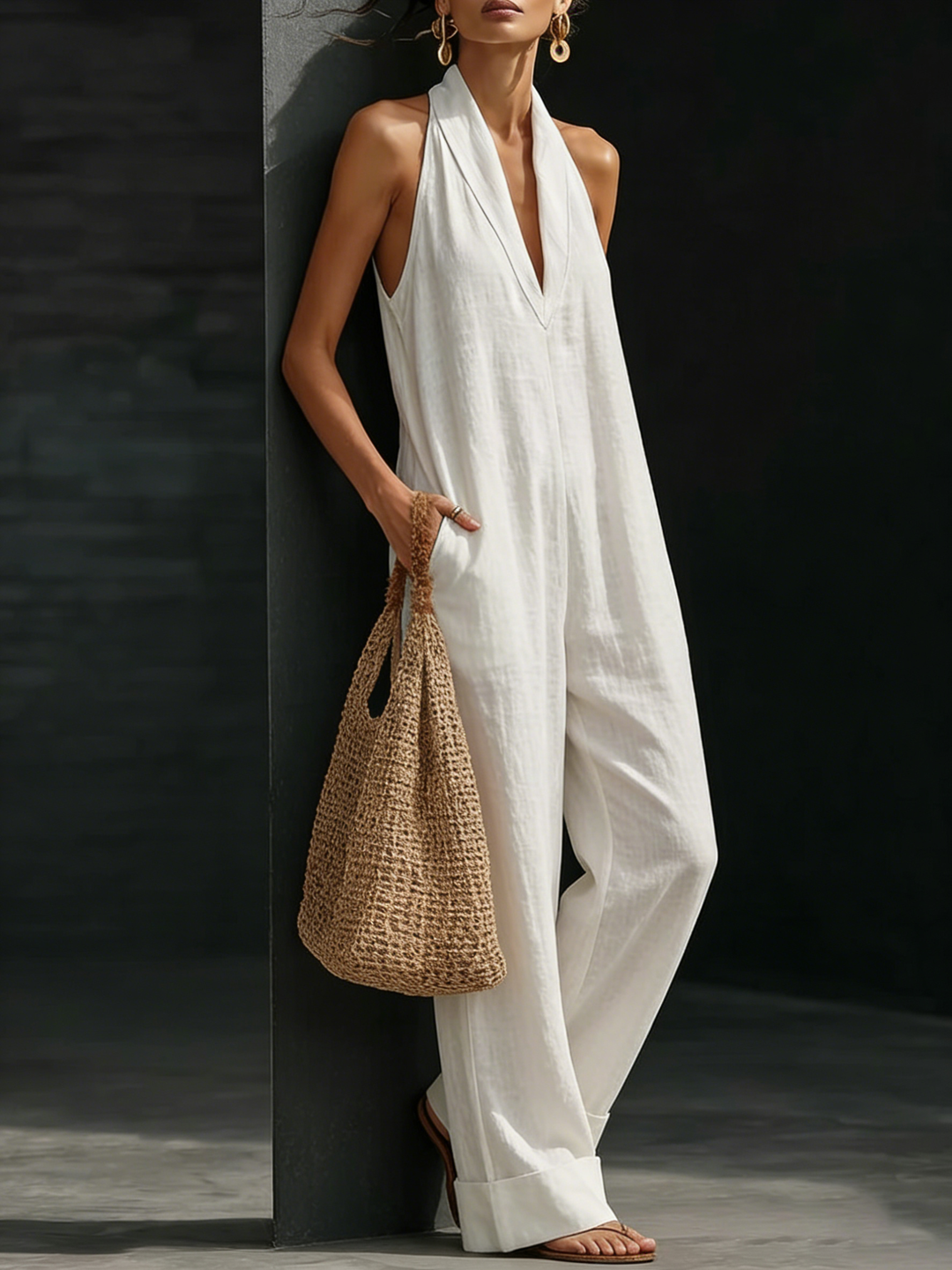 Salopette Minimalista ed Elegante in Lino