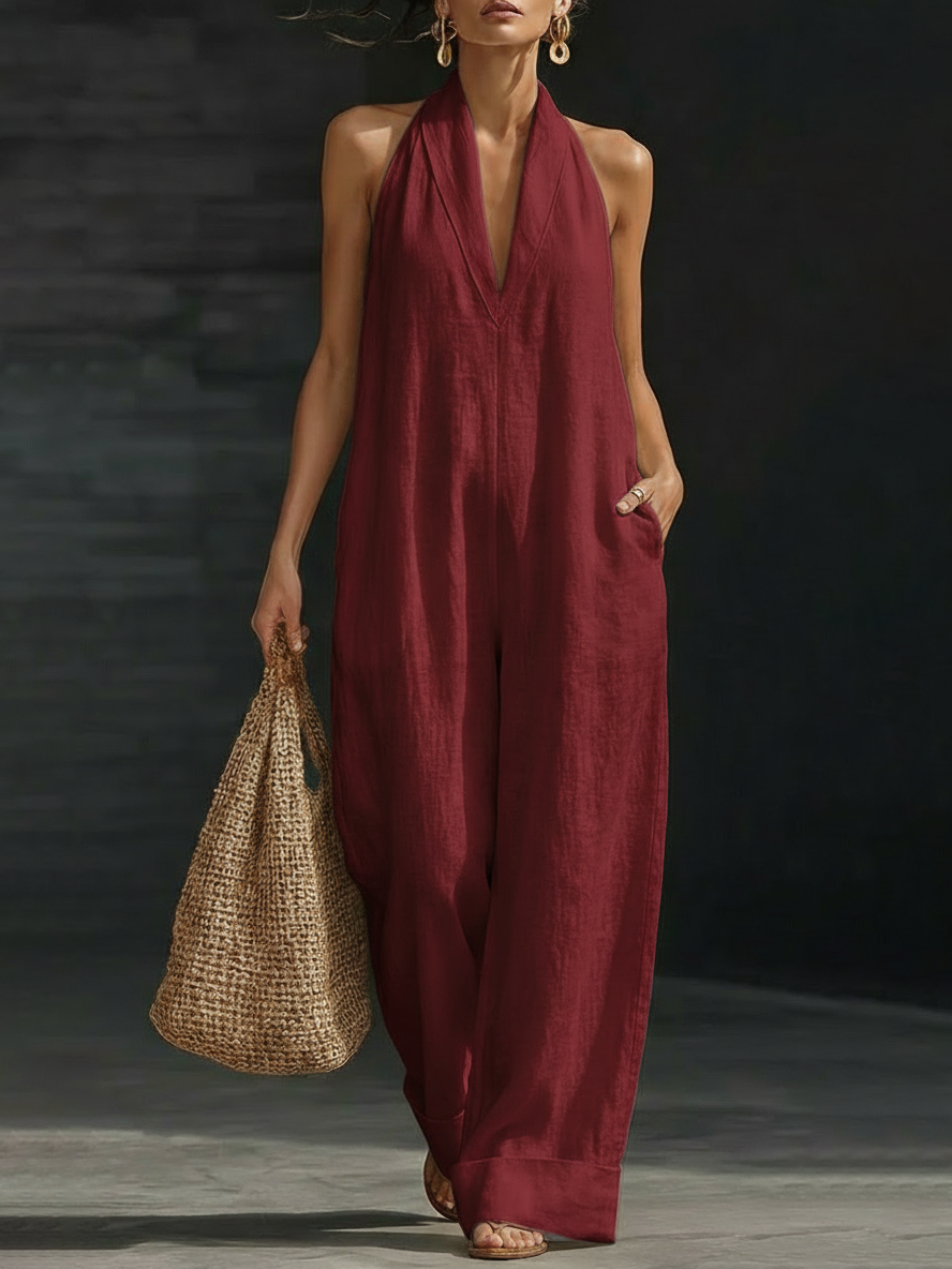 Salopette in Lino Minimalista ed Elegante