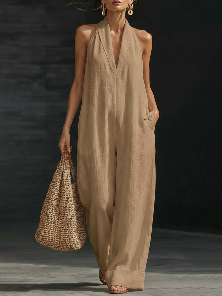 Salopette in Lino Minimalista ed Elegante
